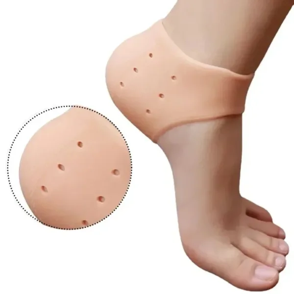 Chaussettes en silicone pour le soin des talons secs et fissurés, offrant hydratation et confort