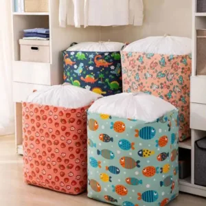 Panier à linge pliable en tissu Imperméable - Grand sac de rangement avec poignées renforcées