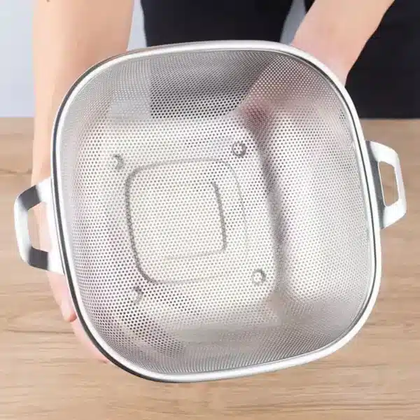 Passoire en acier inoxydable avec poignées ergonomiques