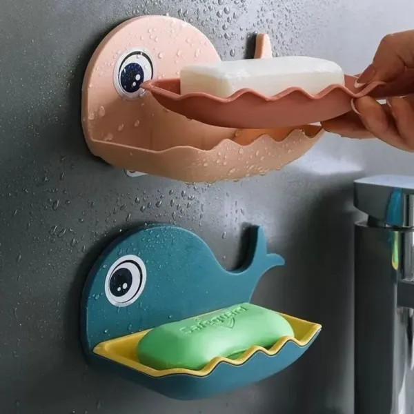 Porte savon mural amusant en forme d'animaux pour salle de bain