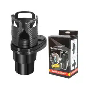 Support gobelet voiture rotatif double, extensible et multifonction