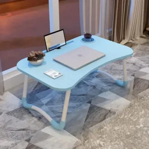 Table de lit pliable moderne avec ordinateur portable et tablette