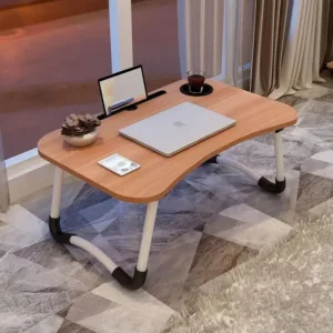 Table de lit pliable moderne avec ordinateur portable et tablette