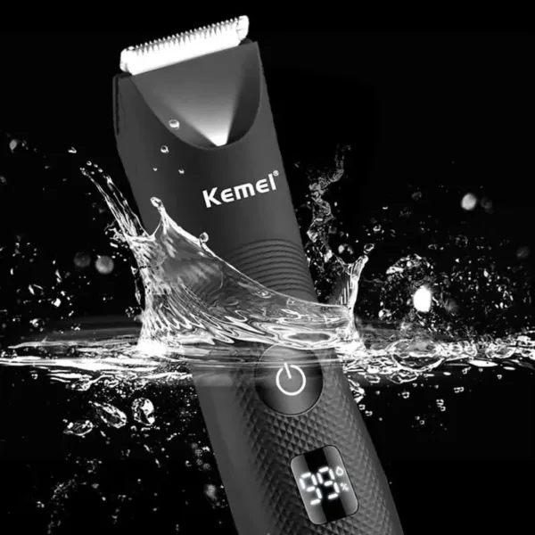 Tondeuse à cheveux rechargeable Kemei avec écran LCD et recharge USB Type-C