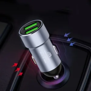 Chargeur Voiture Double USB – Design Élégant et Recharge Rapide pour Tous Vos Appareils