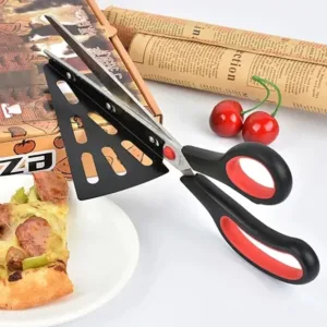 Ciseaux à pizza avec pelle intégrée pour découper et servir facilement les parts