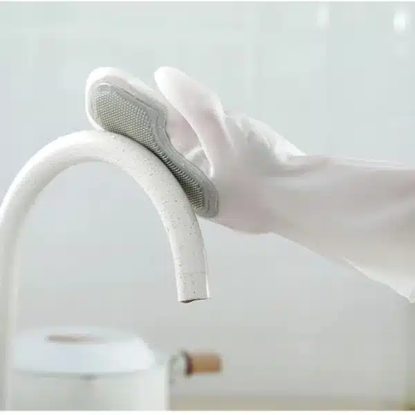 Gants de vaisselle en silicone avec éponge intégrée pour un nettoyage facile