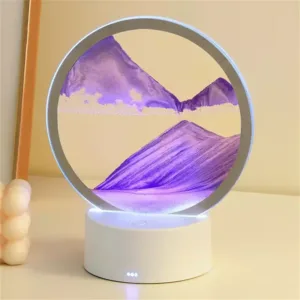 Lampe décorative à sable en mouvement LED - Violet