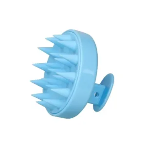 Brosse de massage en silicone pour le cuir chevelu, stimulante et idéale pour un nettoyage capillaire en profondeur.