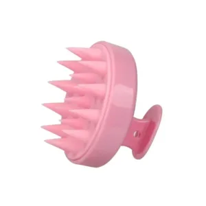 Brosse de massage en silicone pour le cuir chevelu, stimulante et idéale pour un nettoyage capillaire en profondeur.