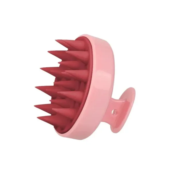 Brosse de massage en silicone pour le cuir chevelu, stimulante et idéale pour un nettoyage capillaire en profondeur.