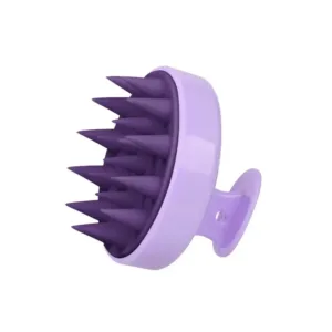 Brosse de massage en silicone pour le cuir chevelu, stimulante et idéale pour un nettoyage capillaire en profondeur.