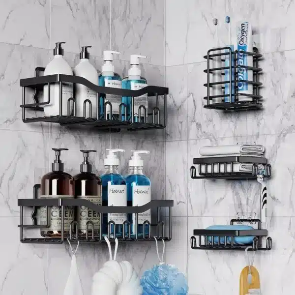 étagère de douche murale sans perçage pour organisation de salle de bain
