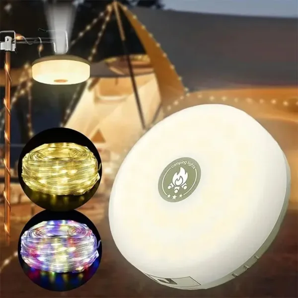 lampe LED camping multifonction avec éclairage décoratif