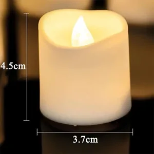 Bougies LED à flammes vacillantes, parfaites pour une ambiance chaleureuse et sécurisée dans votre décoration intérieure.