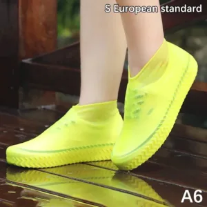 Couvre chaussures imperméables en silicone, antidérapants et réutilisables pour protéger les chaussures sous la pluie.