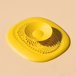 Filtre de douche en silicone pour attraper les cheveux et éviter les obstructions, design pratique et facile à nettoyer