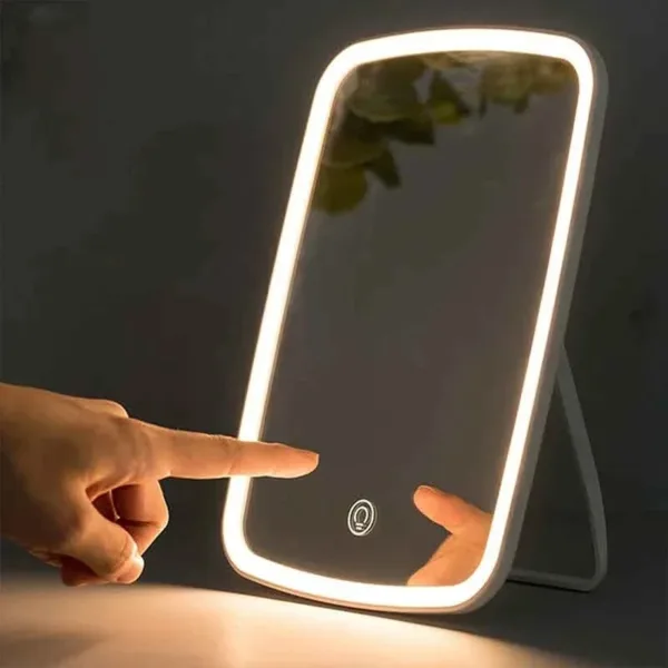 Miroir de maquillage LED tactile avec luminosité réglable