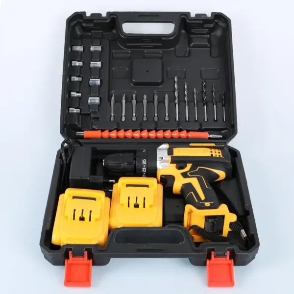perceuse visseuse sans fil 36v jaune avec mallette et accessoires