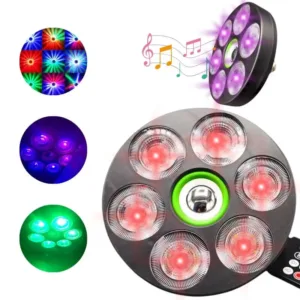 Ampoule projecteur LED multicolore avec télécommande pour un éclairage adaptable et élégant.