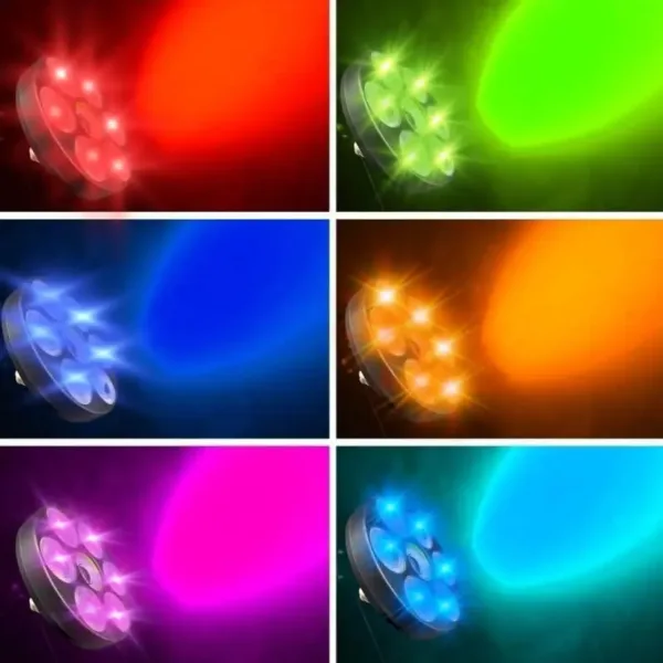 Ampoule projecteur LED multicolore avec télécommande pour un éclairage adaptable et élégant.