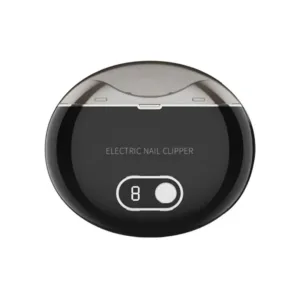 Coupe ongles électrique avec affichage LED, 3 vitesses réglables et design élégant.