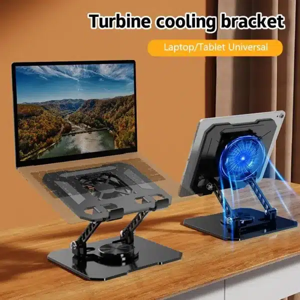 Support de tablette avec ventilateur intégré pour refroidissement et vision ajustable