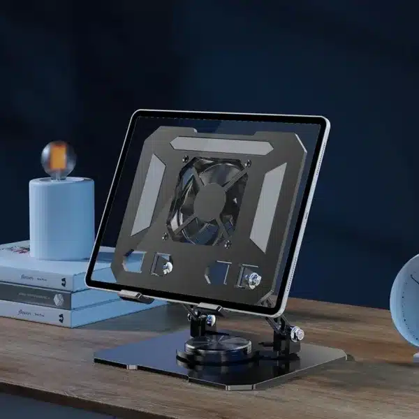Support de tablette avec ventilateur intégré pour refroidissement et vision ajustable
