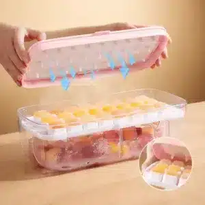 bac à glaçons avec couvercle démoulage facile par pression