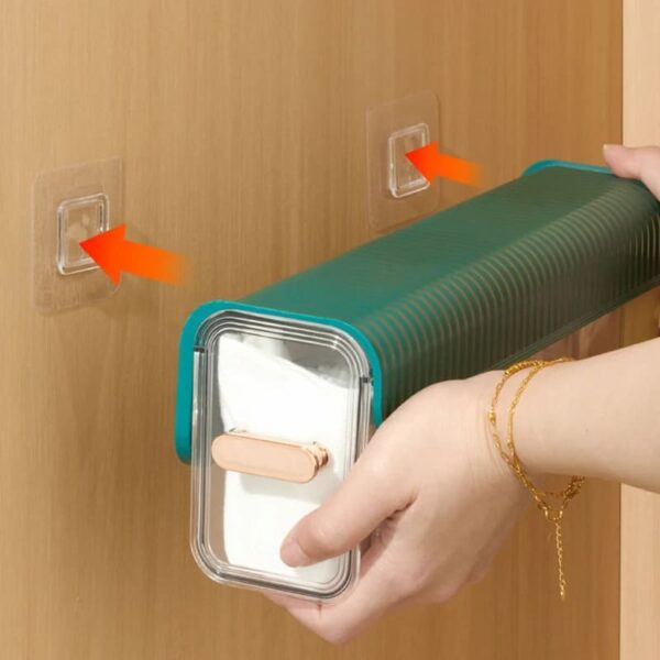 Boîte de rangement tiroir transparent avec couvercle pour vêtements et accessoires.