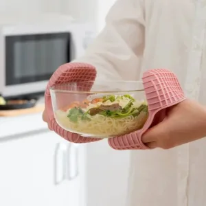 Mini gant de cuisine en silicone antidérapant et résistant à la chaleur.