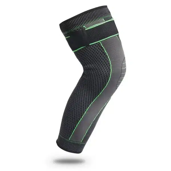 Genouillères de compression sportive, soutien musculaire et articulaire.