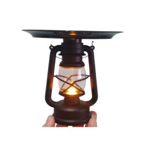 Lanterne LED avec support en métal suspendu – éclairage solaire vintage pour jardin au Maroc