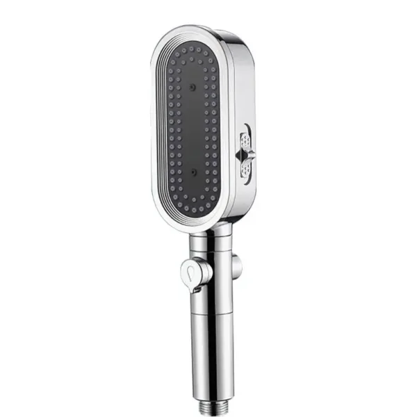 Pommeau de douche haute pression avec 3 modes de jet et design rectangulaire moderne.