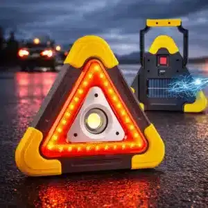 Triangle de signalisation LED rechargeable pour voiture