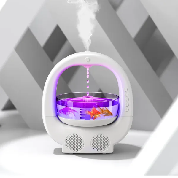 Aquarium multifonction avec humidificateur, LED et haut-parleurs intégrés