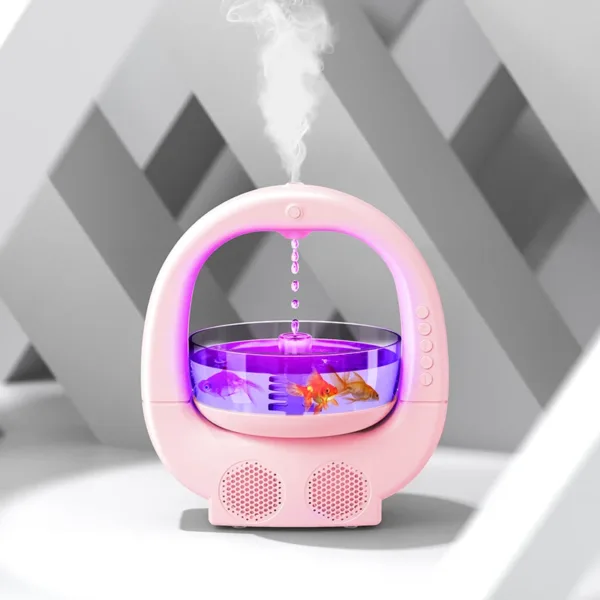 Aquarium multifonction avec humidificateur, LED et haut-parleurs intégrés