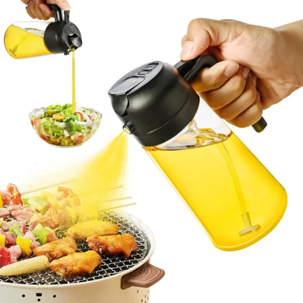 distributeur dhuile et vaporisateur 2 en 1 noir
