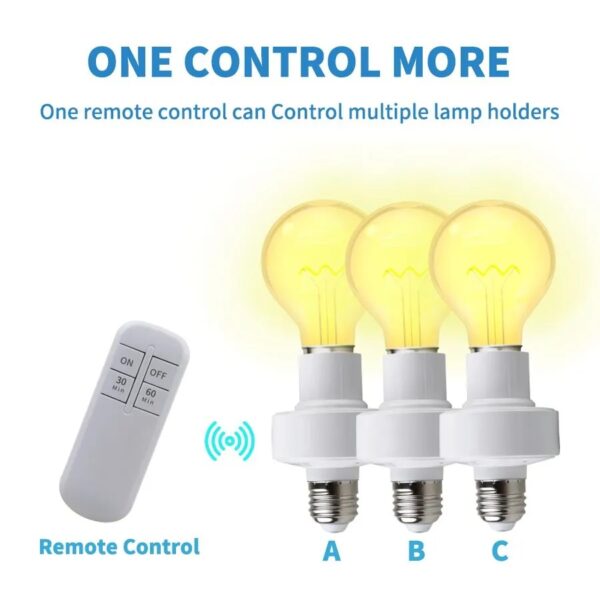 Douille E27 télécommandée avec minuterie pour lampe et ampoule LED au Maroc
