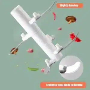 Hachoir manuel multifonction avec tirette pour hacher, mixer et émulsionner en cuisine