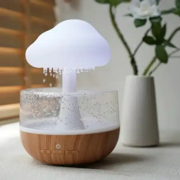 Humidificateur champignon LED avec diffuseur d’air et lumières colorées