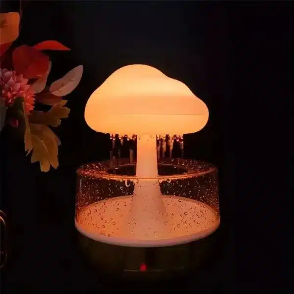 Humidificateur champignon LED avec diffuseur d’air et lumières colorées