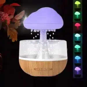Humidificateur champignon LED avec diffuseur d’air et lumières colorées