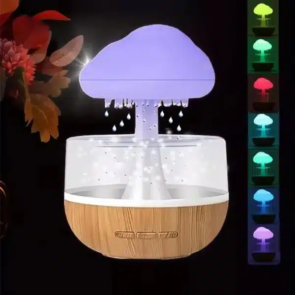 Humidificateur champignon LED avec diffuseur d’air et lumières colorées