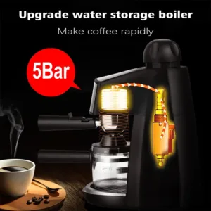 Machine à café expresso avec mousseur de lait intégré