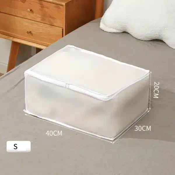 Sac de rangement pliable pour couette avec fermeture éclair et poignées