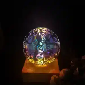 Lampe 3D Cristal LED avec effet lumineux