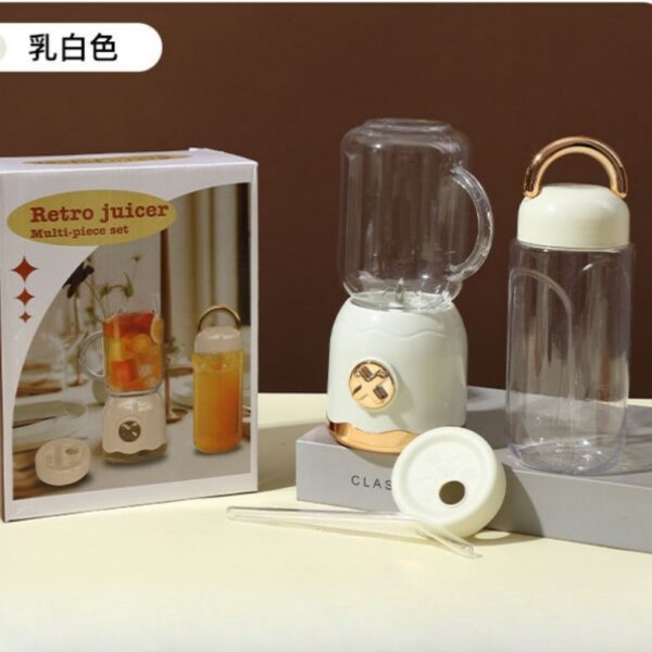 Mixeur rechargeable avec bouteilles et paille pour smoothies et jus
