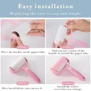 Rouleau adhésif anti poils avec deux recharges