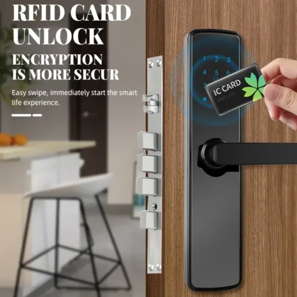 Serrure connectée intelligente avec écran tactile et design moderne